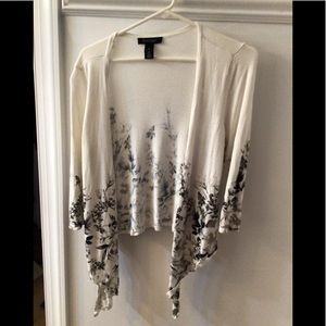 White House Black Market summer sweater, matches pleated skirt.